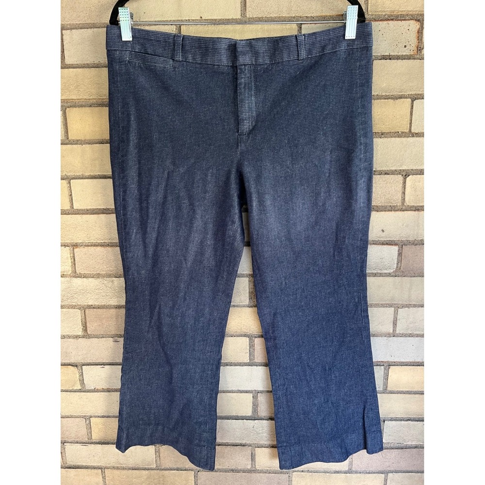 Banana Republic Sloan Blue Cotton Blend Cropped Pants Size 12
